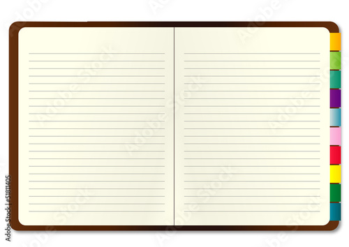 Notebook with flag indexing vector