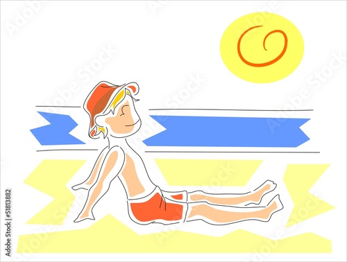 niño en la playa