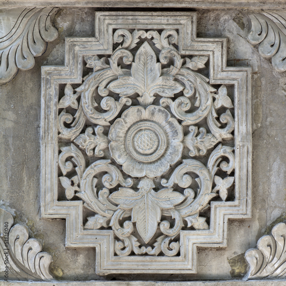 Obraz premium Texture of Stucco gray color in square format
