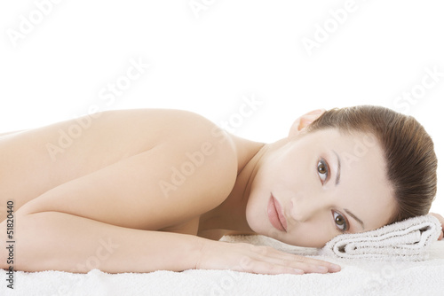 Beauty woman relaxing in spa