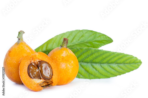 Loquats isolated photo