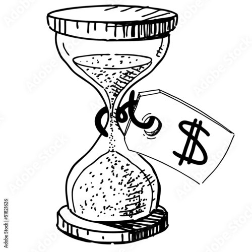 Sand glass clock