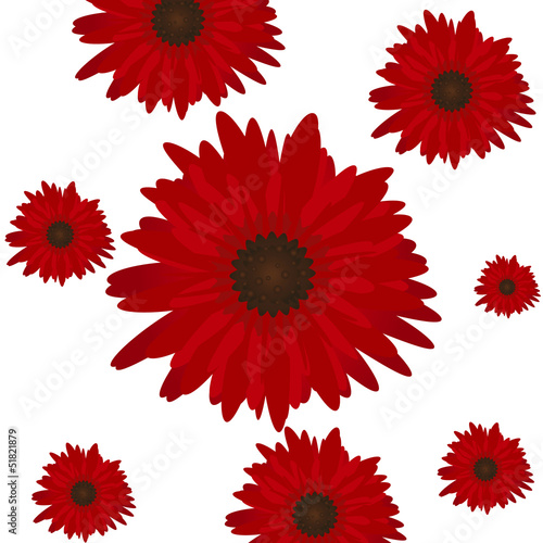 Seamless Gerbera pattern