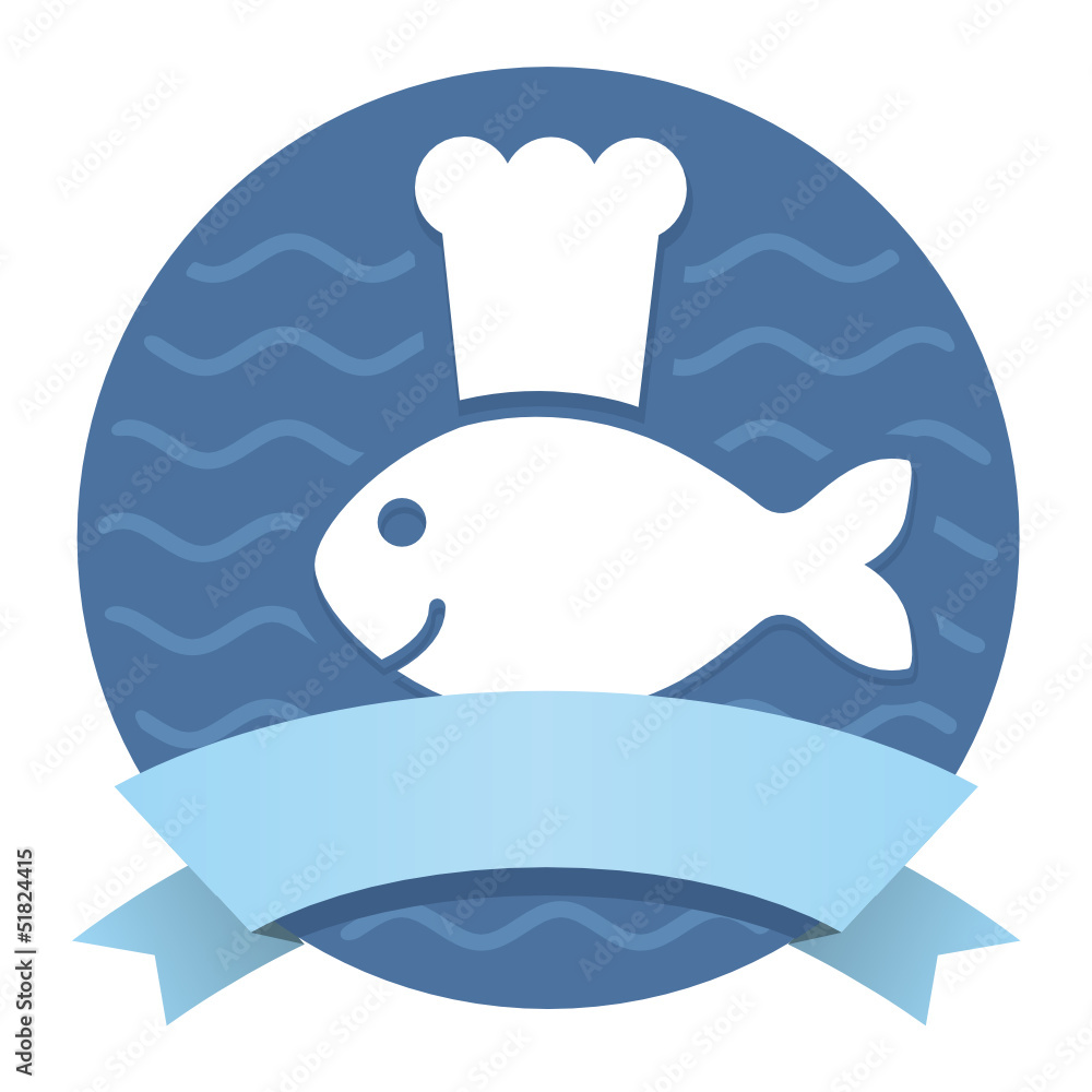 Naklejka premium Logo Fischrestaurant