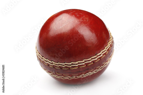 Cricket Ball Isolated On White Background