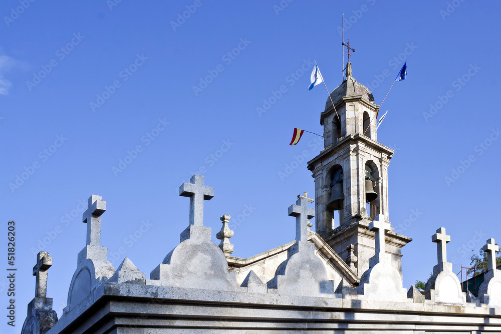 Church and crosses