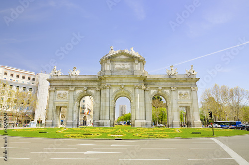 Puerta de Alcala, Madrid, Spain. Famous spanish landmark