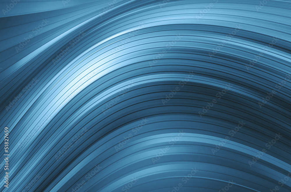 Abstract curves of blue light Abstract curves of blue light
