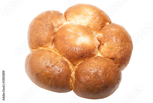 The fluffy bun, isolated