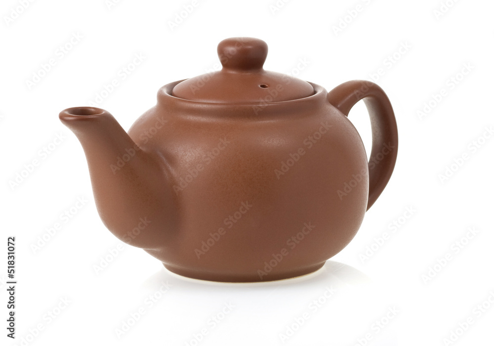 ceramic teapot  isolated on white