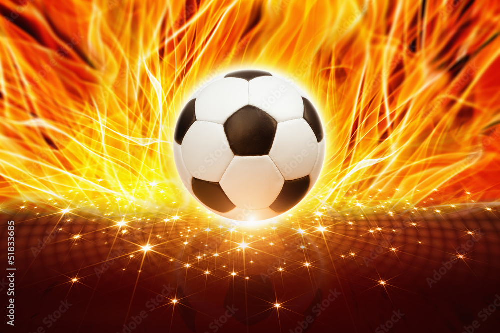 Obraz premium Piłka w ogniu