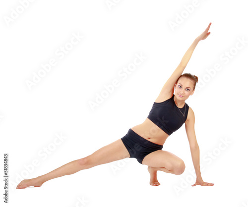 woman doing stretching excersises