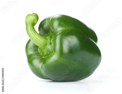 Fotografija Green pepper on white background