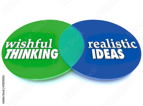 Wishful Thinking Realistic Ideas Venn Diagram