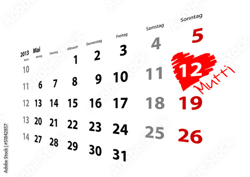 12. Mai ist Muttertag