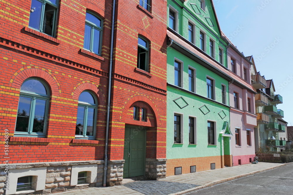 Sangerhausen, Sanierte Häuserzeile Sangerhausen, Sanierte Häuserzeile