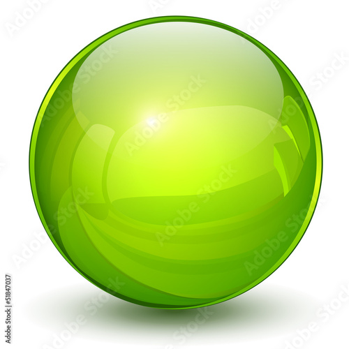 Glossy sphere 3D green
