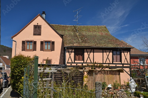 Timber frame house in Riquewihr, Alsace, France