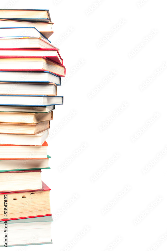 Stack of books on white background Stack of books on white background