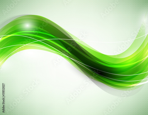 Abstract green waves eps10 vector illustration