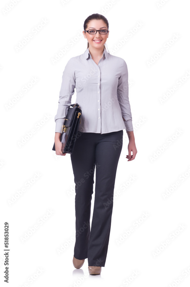 Businesswoman isolated on the white background Businesswoman isolated on the white background