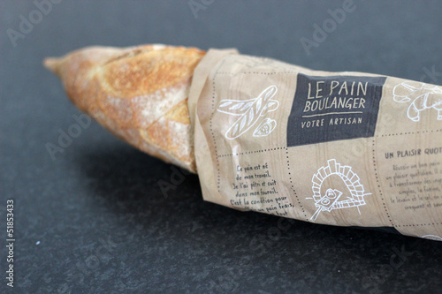 Baguette de pain de boulanger photo