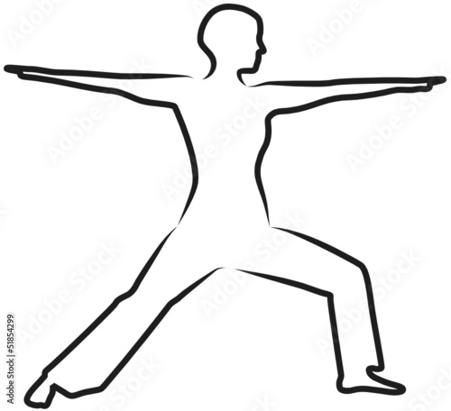 Yoga - Heldenstellung (Vira Bhadrasana)