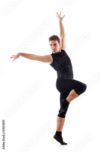 Dancer isolated on the white background