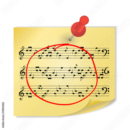 musical notes abstract background. Vector Illustration