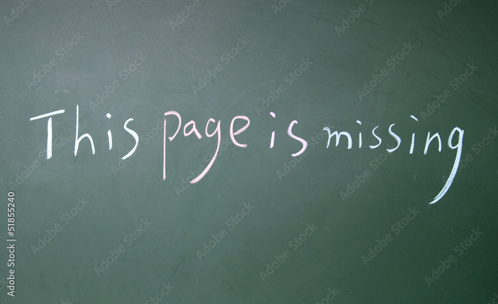 Obraz premium this page is missing symbol