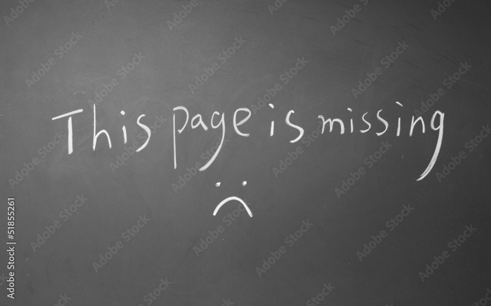 Obraz premium this page is missing symbol