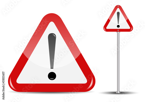 Vector Blank Traffic Sign isolated on white background
