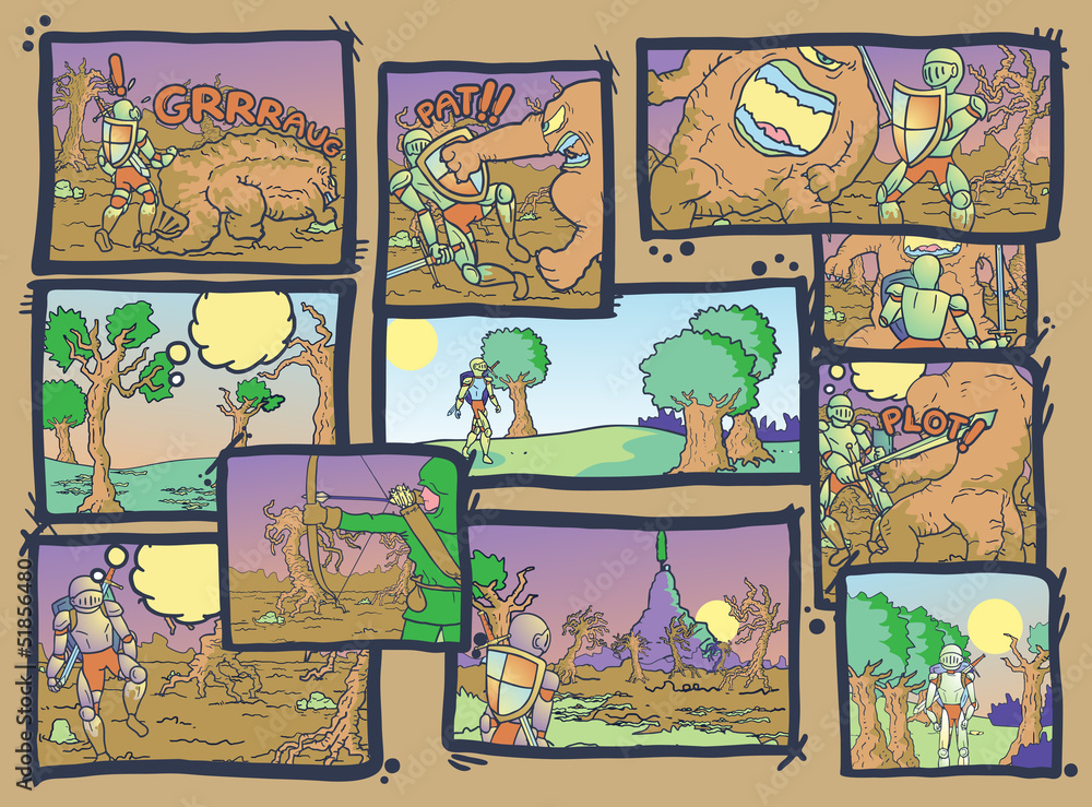 Obraz premium Art comic composition