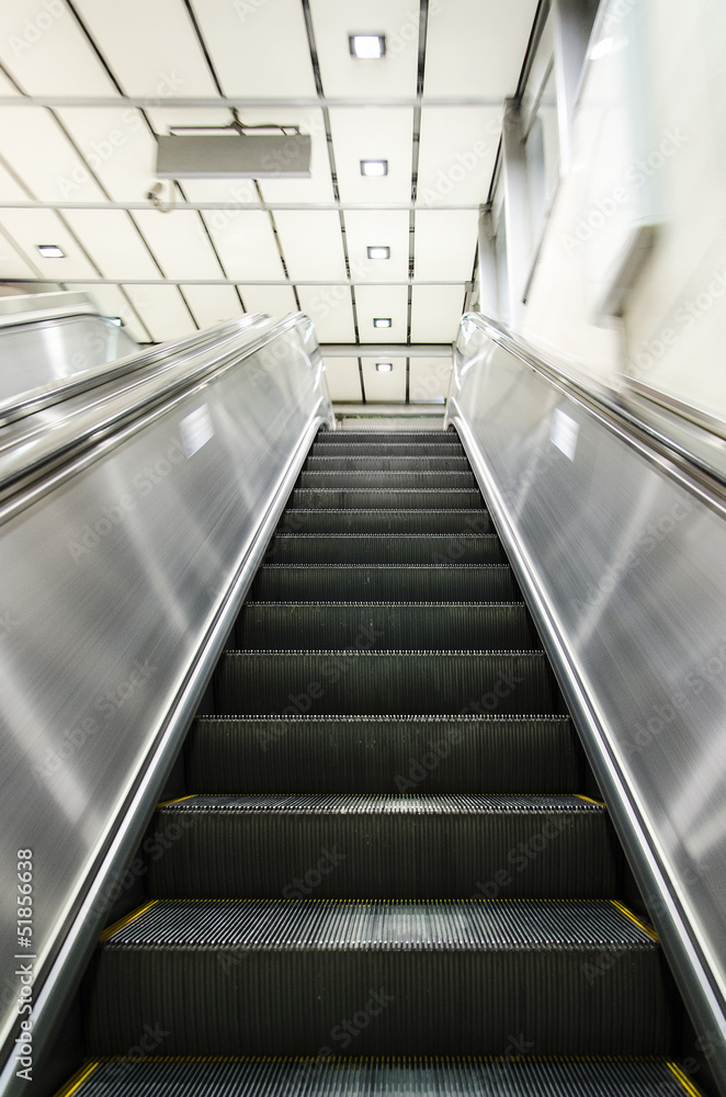 Escalators in motion Escalators in motion