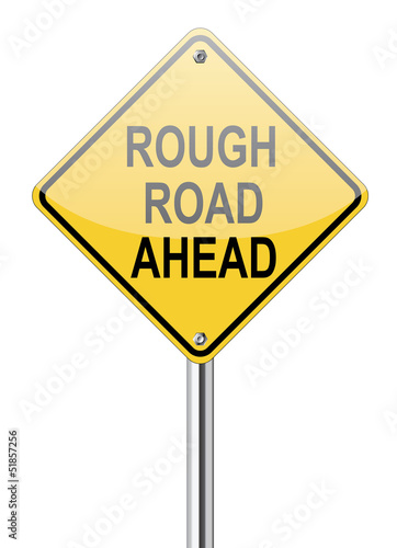 Rough road traffic sign