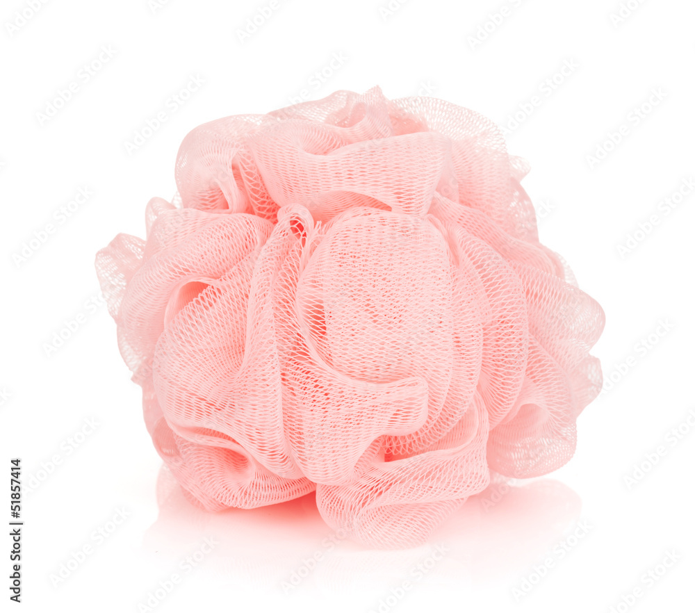 Pink bath puff Pink bath puff