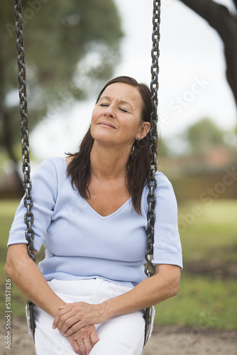 Happy relaxed attractive senior woman