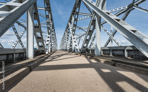 View at Dutch truss bridges