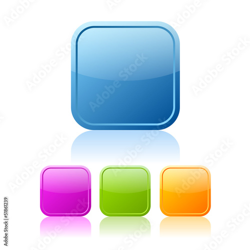 Vector square web buttons