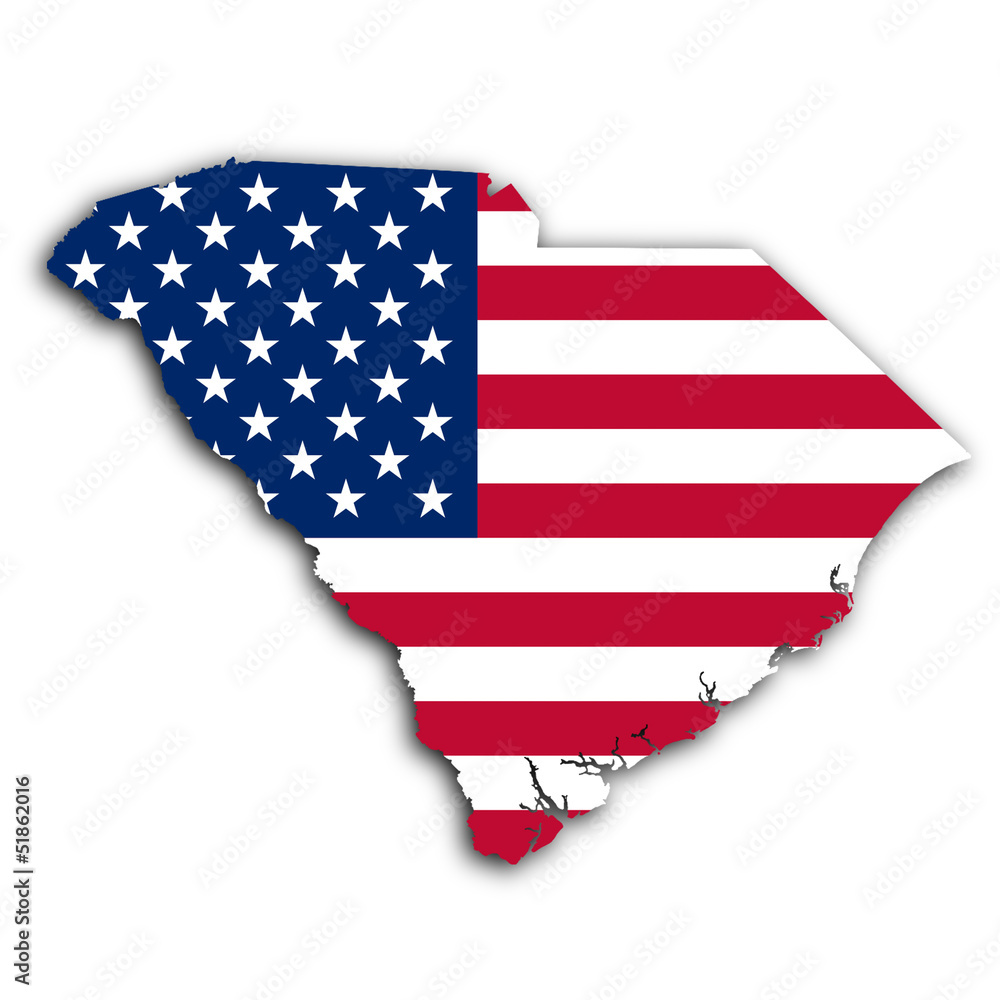 Fototapeta premium Map of South Carolina