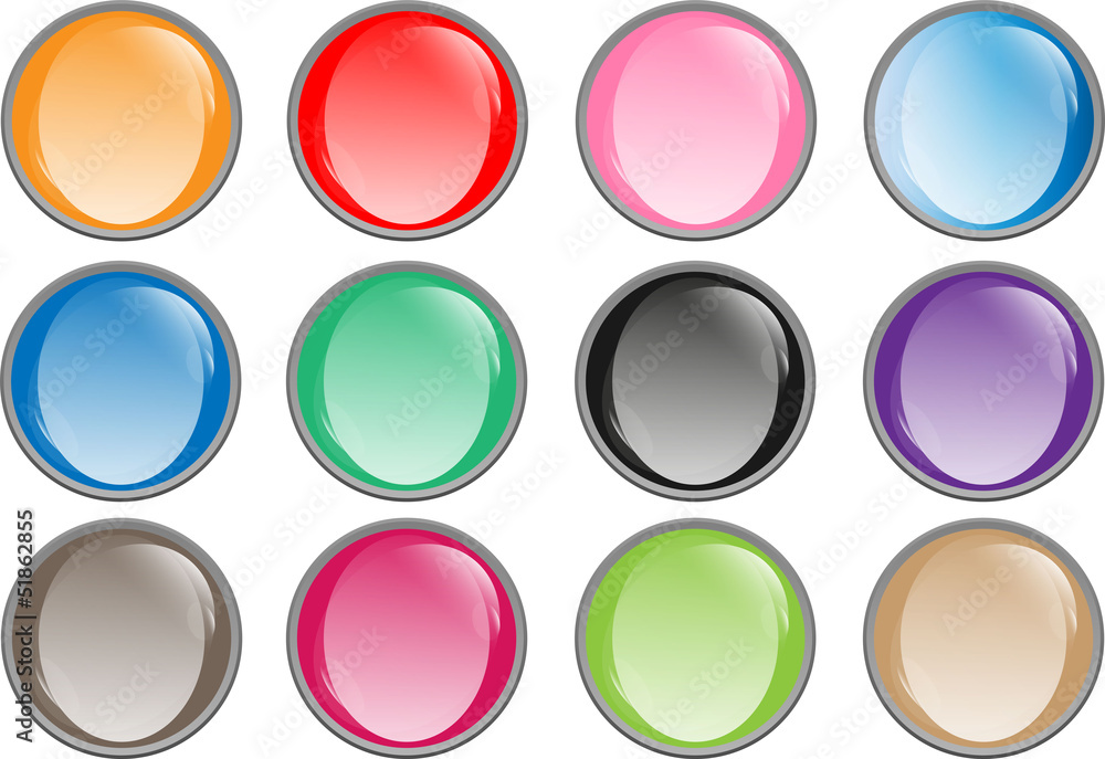 shiny 3d buttons vector collection shiny 3d buttons vector collection