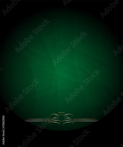 abstract green background with calligraphic elements