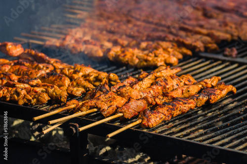 Kabobs on the grill