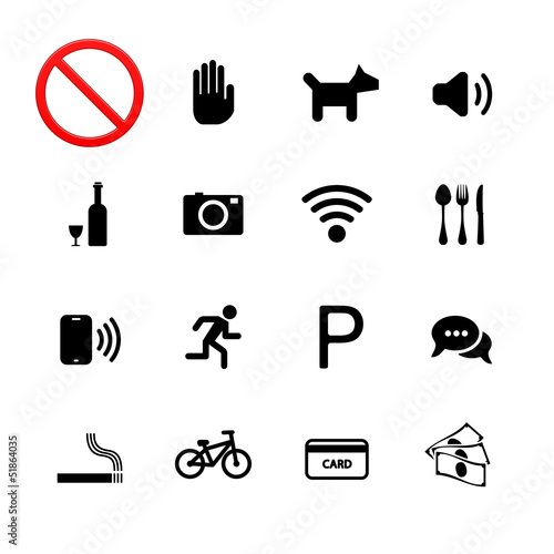 Prohibition signs