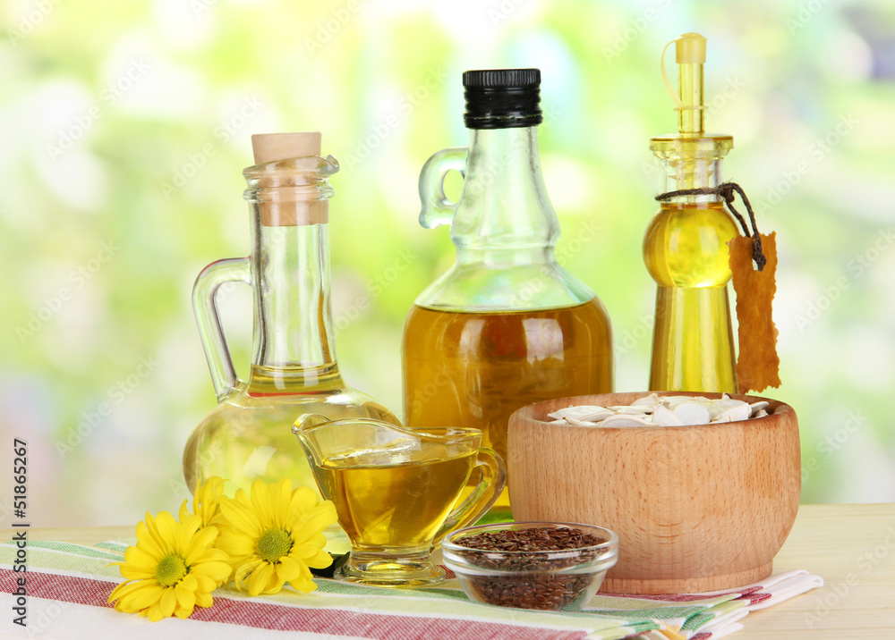 Useful linseed oil and pumpkin seed oil Useful linseed oil and pumpkin seed oil