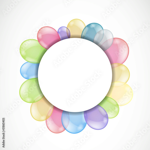 Vector Background with Colorful Balloons