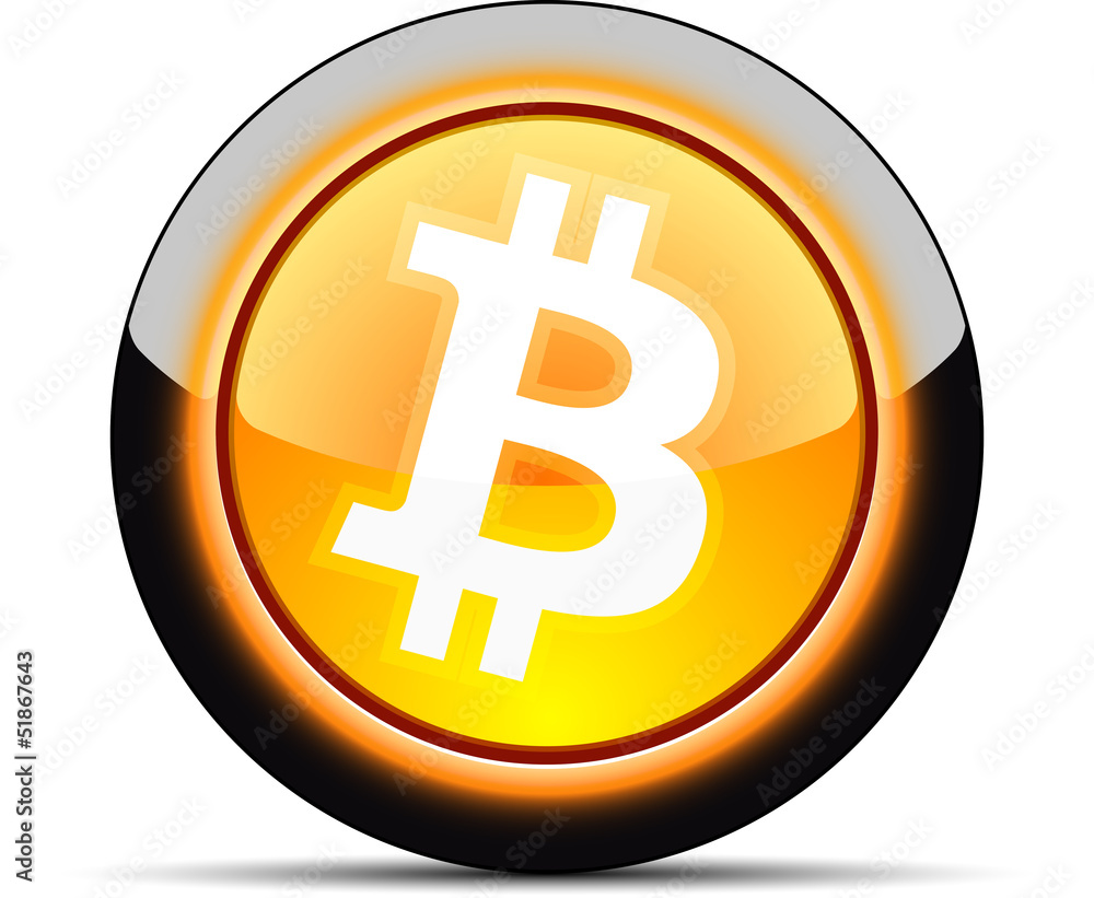 Obraz premium BitCoin button