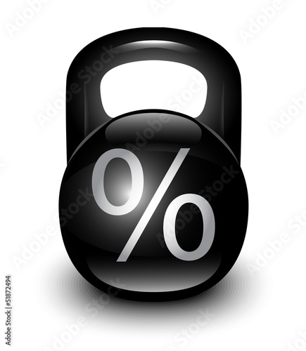 Heavy weight with a percent sign
