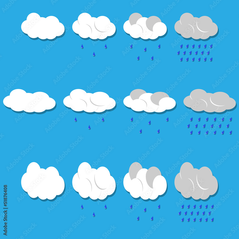 Vector clouds and rain