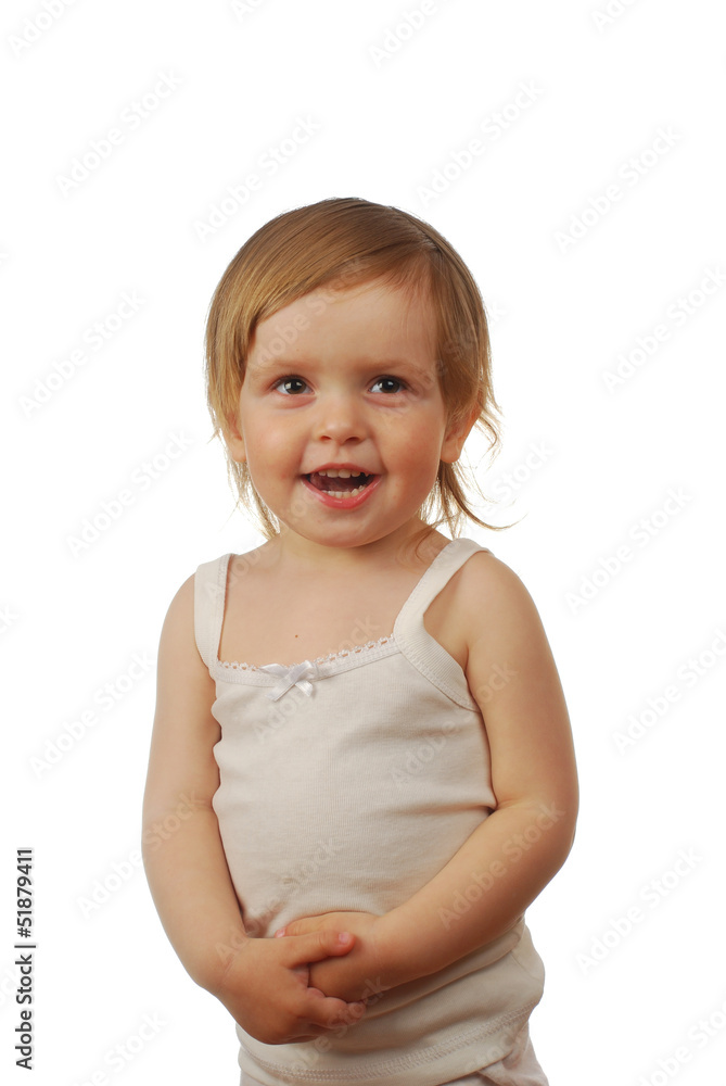 Portraite of small girl isolated